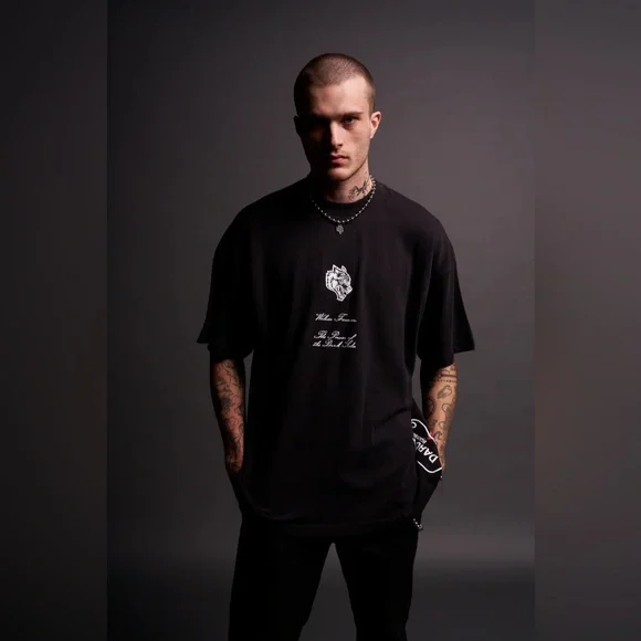 DARTH MAUL "SIDE BY SIDE" OVERSIZED TEE IN BLACK